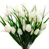 Set van 6 Bundels Kunst Tulpen – UV-bestendig en Realistisch voor Tuin- en Interieurdecoratie