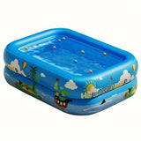 Ocean Splash Opblaasbare Kinderzwembad – Dikke PVC voor Tuinplezier