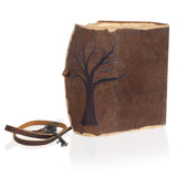 Handgemaakt Vintage Notitieboek met Leren Look en Sluitsleutel – Voor Creatieve Geesten