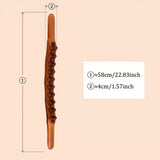 Houten Massagestok met 31 Kralen – Diepe Spierontspanning