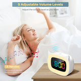 Schattige Kat-oortjes Wekker – RGB Nachtlampje met 18 Melodieën en USB Oplaadbaar