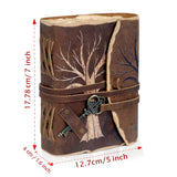 Handgemaakt Vintage Notitieboek met Leren Look en Sluitsleutel – Voor Creatieve Geesten