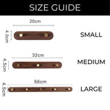 Wandgarderobe van hout met messing haken - LignaHook