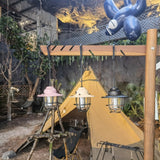 Vintage LED Campinglantaarn - Oplaadbaar en Duurzaam voor Buitenavonturen