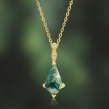 Moosagaat- en Witte Zirkon-sieradenset – Lana