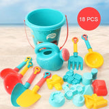 18-delige Strand- en Sneeuwspeelgoed Set – Compleet met Emmer, Schep en Fun Tools voor Creatief Spelen
