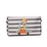 Opbergmand voor Speelgoed en Kleding – Cartoon Leeuw en Giraffe Design