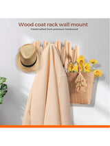 Houten pianokapstok met schuine dennennagels | Kapstok | Unieke wandkapstok voor entree of slaapkamer