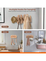 Houten pianokapstok met schuine dennennagels | Kapstok | Unieke wandkapstok voor entree of slaapkamer