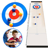 Mini-tafelcurling spel voor thuis met glijstenen & magnetische stangen
