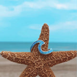 Oceaanwellenring van Opal en Zilver – Livia