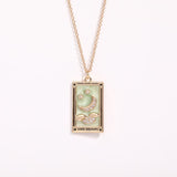 Zirkonia Verguld Tarot-Druppel-Hanger-Halsketting – Amara