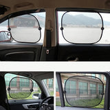 Set van Zwarte Mesh Zonneschermen voor Achterruit van de Auto – Zomerbescherming