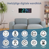 LumiWall Digitale Wandklok – Groot, Kleurijk en Makkelijk Afleesbaar
