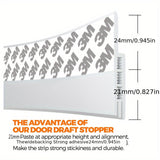 Tochtstopper voor Deur - Siliconen Deurschraper met Sterke Lijm en Geluidsisolatie