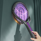 Vouwbare Elektrische Muggen Zapper – Oplaadbaar met Uitschuifbare Steel