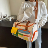 Lichte Duffeltas met Kleurblokken - FlexaBag