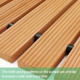 Rolbare Houten Tuinpadmat – Duurzame Mat voor Buiten met Antislip Bescherming