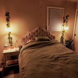 Rustieke Bamboe Wandlamp – Geweven Schaduw met Stekker Vintage Stijl