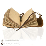 Handgemaakt Vintage Notitieboek met Leren Look en Sluitsleutel – Voor Creatieve Geesten