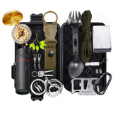 SurviveX Outdoor Survival Kit - Essentiële Gereedschappen voor Avonturen en Noodsituaties