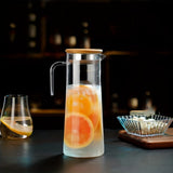 Glazen Waterkan met Deksel – Ideaal voor Sap, Bubble Tea en Verfrissende Zomerdranken