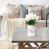 Set van 10 Kunstmatige Witte Tulpen – Perfect voor Bruiloften, Fotografie en Interieurdecoratie