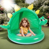 Opblaasbaar Dinosaurussen Zwembad voor Baby's – Met Zonnenscherm & Speelse Ontwerp