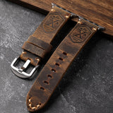 Handgemaakt Vintage Lederen Apple Watch Band