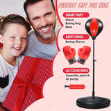 Junior Bokszak - Verstelbare Bokszak met Handschoenen voor Kinderen