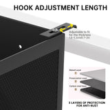 Verstelbare Metalen Opbergmand met Haken - Handige Oplossing voor Organisatie