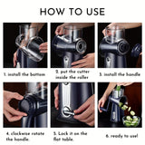 Multifunctionele Roterende Keukenrasp – 5-in-1 Kaasrasp en Groentesnijder met Antislip Basis