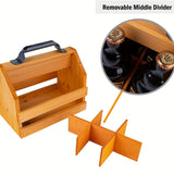 Houten Flessen Caddy met Flesopener - Perfect Vaderdag Cadeau of Relatiegeschenk