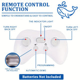 1:18 schaal RC walvishaai met 360° rotatie, 180° flexibiliteit, LED licht opspattende, programmeerbare cruise control - USB oplaadbaar, ideaal voor jongeren' zomer speel en verjaardagscadeau
