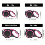 Verstelbare Oprolbare Hondenriem – Duurzaam en Gemakkelijk in Gebruik voor Medium en Grote Honden