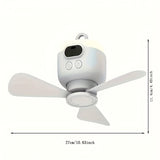 USB Oplaadbare Hangventilator – Draagbaar met LED Licht