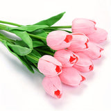 Set van 10 Kunstmatige Witte Tulpen – Perfect voor Bruiloften, Fotografie en Interieurdecoratie