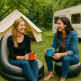 Opblaasbare Sofa Lounger met Voetsteun - Waterdicht & Comfortabel