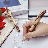 Premium Houten Pennendoos met Luxe Balpen – Zakelijk en Stijlvol