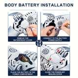 1:18 schaal RC walvishaai met 360° rotatie, 180° flexibiliteit, LED licht opspattende, programmeerbare cruise control - USB oplaadbaar, ideaal voor jongeren' zomer speel en verjaardagscadeau