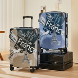 Luxe Graffiti Koffer met Ruimte-thema – 24 Inch Luchtvaartkoffer met Spinner Wielen en TSA-slot