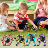 Vormbaar Anti-Stress Fidget Spinner voor Kinderen & Volwassenen – Set van 4