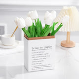 Set van 10 Kunstmatige Witte Tulpen – Perfect voor Bruiloften, Fotografie en Interieurdecoratie