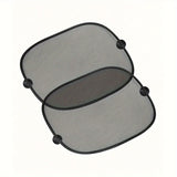 Set van Zwarte Mesh Zonneschermen voor Achterruit van de Auto – Zomerbescherming