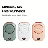 USB Oplaadbare Mini Nekventilator – Lichtgewicht met Verstelbare Snelheden