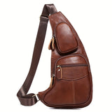 Vintage Classic Leren Slingtas – Compact en Duurzaam