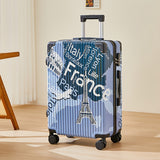 Luxe Graffiti Koffer met Ruimte-thema – 24 Inch Luchtvaartkoffer met Spinner Wielen en TSA-slot