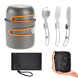 Opvouwbare Kookset van Aluminium Legering – Lichtgewicht en Duurzaam voor Kamperen, Hiking en Picknicken