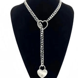 Hart Slot Ketting Stellen Choker | 14K Verguld