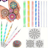 Mandala Dotting Tools Set – Voor Creatieve Schilderingen en Rock Art